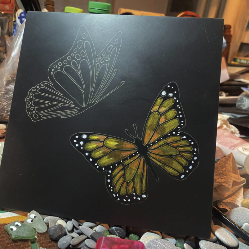 A su llegada a México, Biancardi se sorprendió con el paso de las mariposas monarcas / Foto Cortesía Rudy Biancardi.